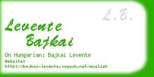 levente bajkai business card